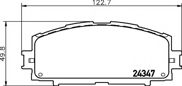 HELLA 8DB 355 012-361 Комплект тормозных колодок,