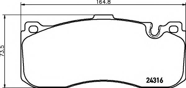 HELLA 8DB 355 014-041 Комплект тормозных колодок,