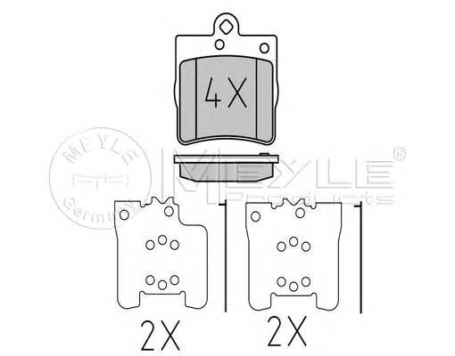 MEYLE 025 219 1915/PD Комплект тормозных колодок,