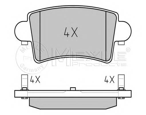 MEYLE 025 236 6916 Комплект тормозных колодок,