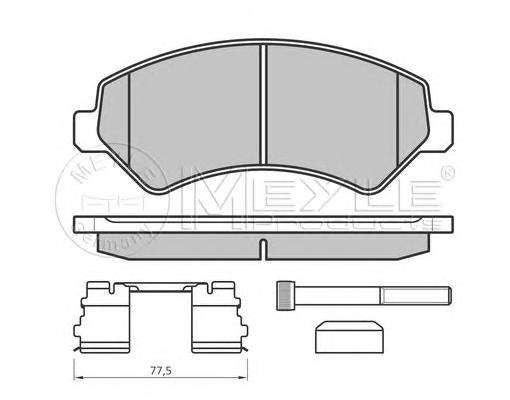 MEYLE 025 244 6619/W1 Комплект тормозных колодок,