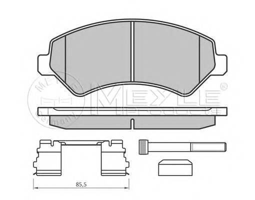 MEYLE 025 244 6619/W2 Комплект гальмівних колодок,