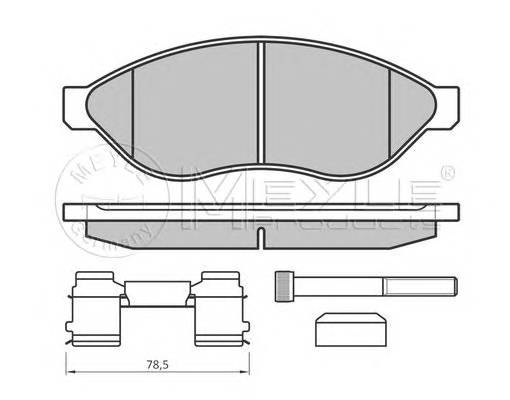 MEYLE 025 244 6819/W2 Комплект гальмівних колодок,