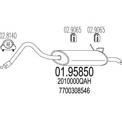 MTS 01.95850 Глушник вихлопних газів