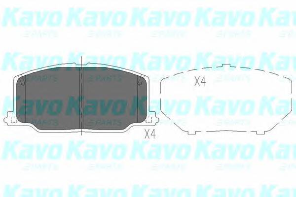 KAVO PARTS KBP-9036 Комплект тормозных колодок,