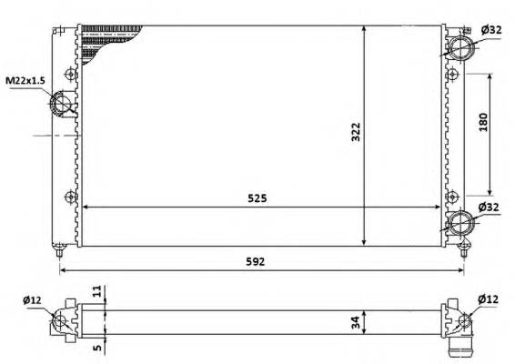 NRF 529501 Радиатор, охлаждение двигателя