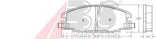 A.B.S. 36632 Комплект тормозных колодок,