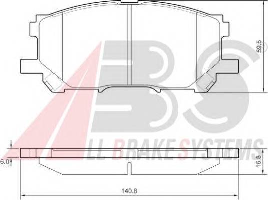 A.B.S. 37458 Комплект тормозных колодок,