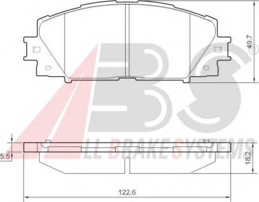 A.B.S. 37542 Комплект тормозных колодок,