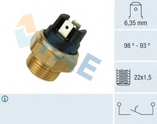 FAE 37400 Термивимикач, вентилятор радіатора