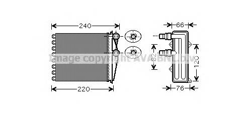 AVA QUALITY COOLING RT6380 Теплообменник, отопление салона