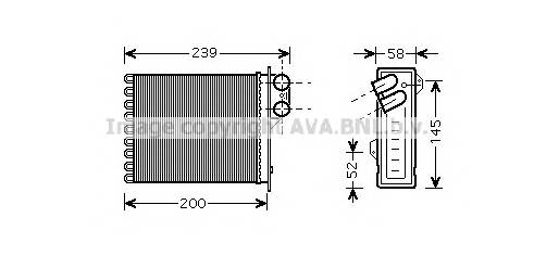 AVA QUALITY COOLING RTA6398 Теплообменник, отопление салона