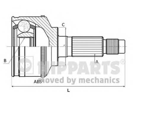 NIPPARTS J2820500 Шарнирный комплект, приводной