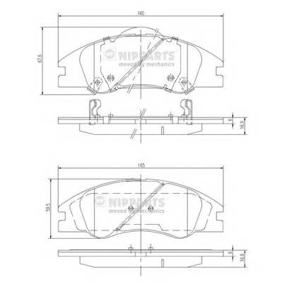 NIPPARTS J3600326 Комплект гальмівних колодок,