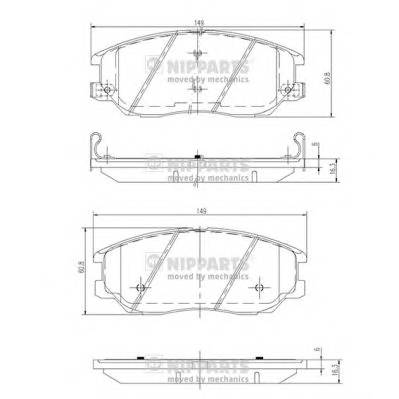 NIPPARTS J3600327 Комплект тормозных колодок,