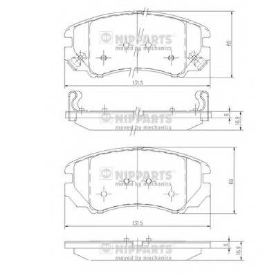 NIPPARTS J3600541 Комплект тормозных колодок,