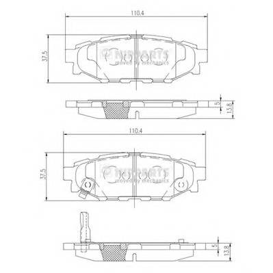 NIPPARTS N3617004 Комплект гальмівних колодок,