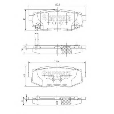 NIPPARTS N3617006 Комплект тормозных колодок,