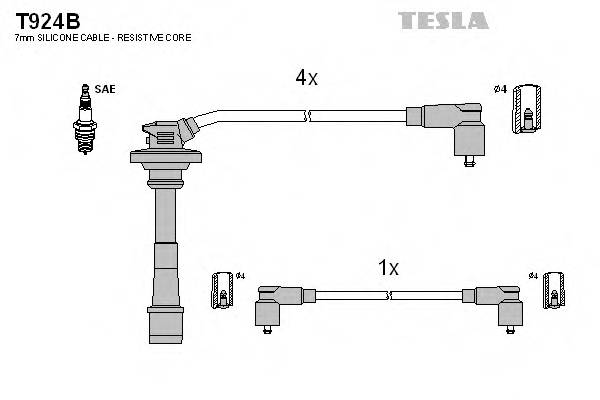 TESLA T924B Комплект проводов зажигания