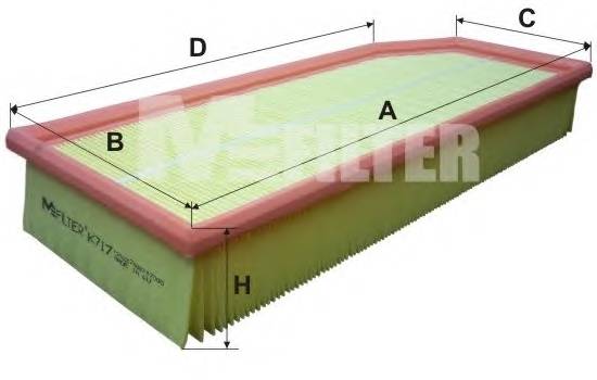 MFILTER K717 Фiльтр салону