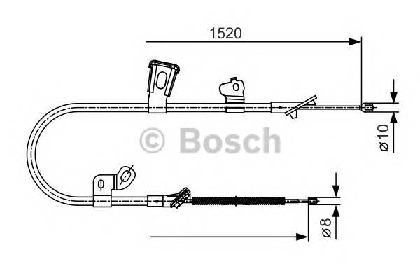 BOSCH 1 987 477 918 Трос, стоянкова гальмівна