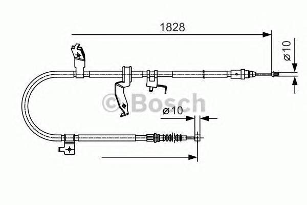 BOSCH 1 987 482 053 Трос, стоянкова гальмівна