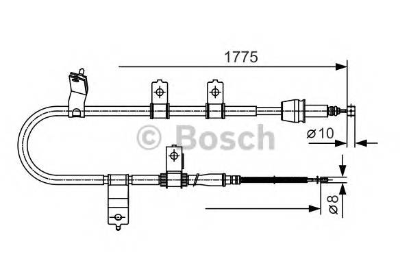 BOSCH 1 987 482 077 Трос, стояночная тормозная