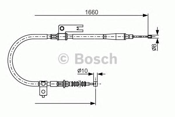 BOSCH 1 987 482 153 Трос, стоянкова гальмівна