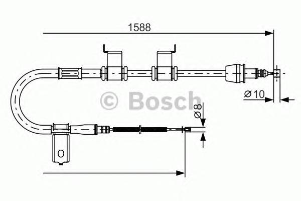 BOSCH 1 987 482 358 Трос, стоянкова гальмівна