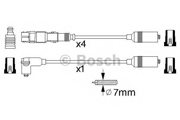 BOSCH 0 986 356 304 Комплект проводов зажигания