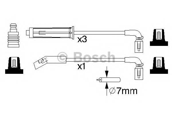 BOSCH 0 986 356 980 Комплект дротів запалювання