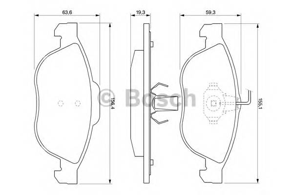 BOSCH 0 986 424 507 Комплект гальмівних колодок,