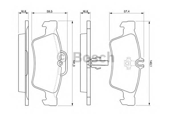 BOSCH 0 986 424 699 Комплект тормозных колодок,