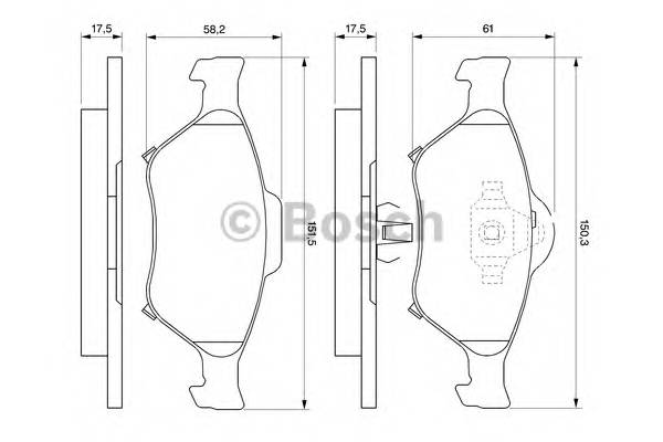 BOSCH 0 986 494 101 Комплект гальмівних колодок,