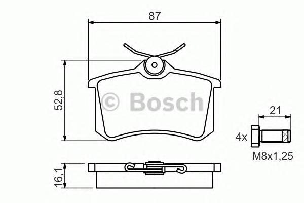 BOSCH 0 986 494 399 Комплект гальмівних колодок,