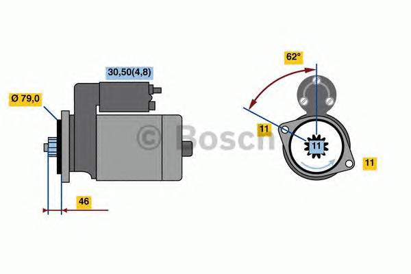 BOSCH 0 001 121 435 Стартер