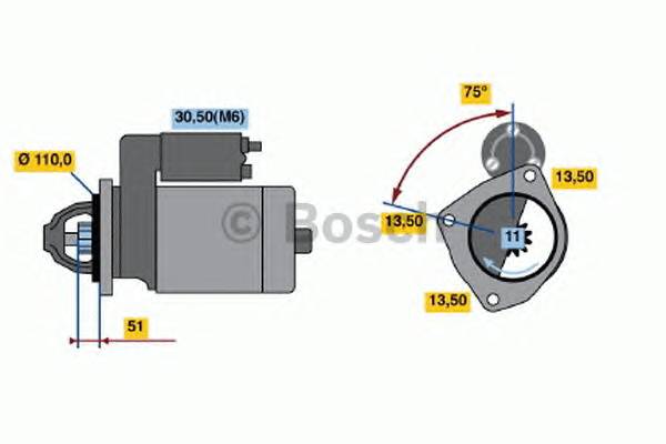 BOSCH 0 986 018 780 Стартер