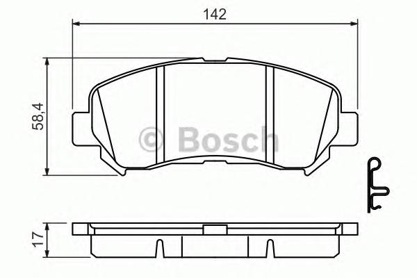 BOSCH 0 986 494 501 Комплект гальмівних колодок,