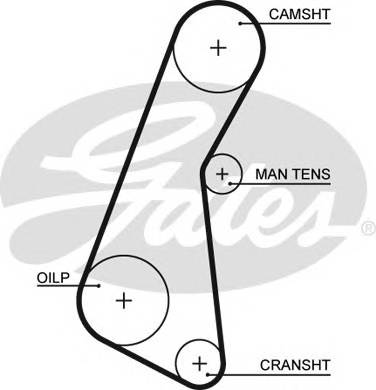 GATES 5121 Ремень ГРМ