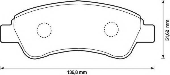 JURID 573030JC Комплект гальмівних колодок,