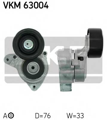 SKF VKM 63004 Натяжной ролик, поликлиновой