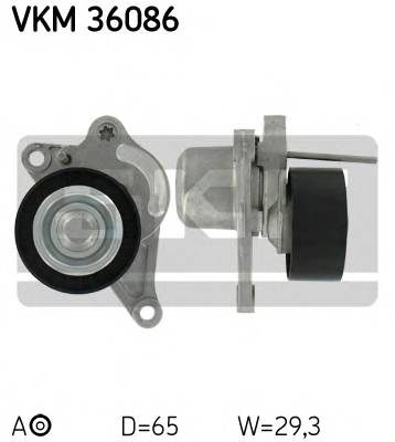 SKF VKM 36086 Натяжний ролик, полікліновий