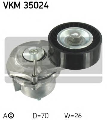 SKF VKM 35024 Натяжний ролик, полікліновий