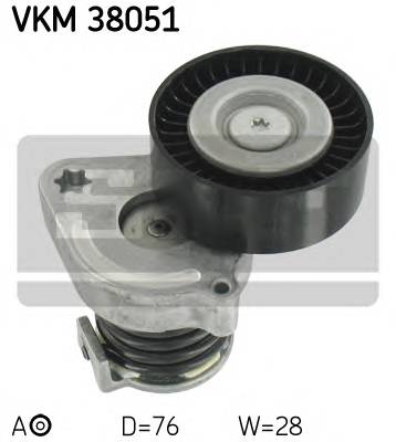 SKF VKM 38051 Натяжний ролик, полікліновий