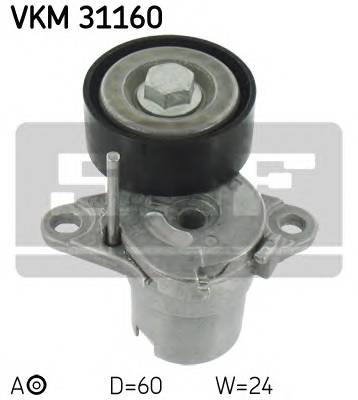 SKF VKM 31160 Натяжной ролик, поликлиновой