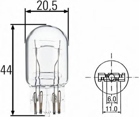 HELLA 8GD 008 893-002 Лампа накаливания, фонарь