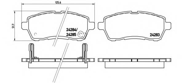 BREMBO P 16 013 Комплект тормозных колодок,