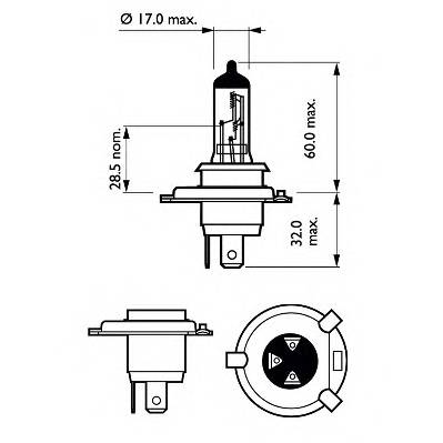 PHILIPS 12342PRB1 Лампа розжарювання, фара