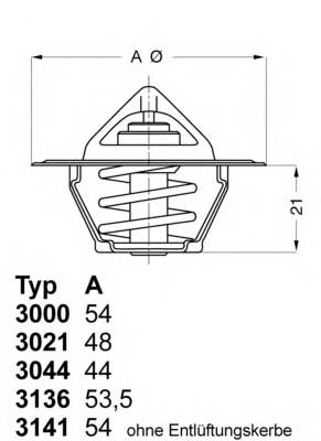 WAHLER 3021.88D50 Термостат, охолоджуюча рідина