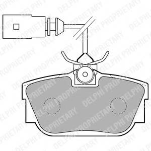 DELPHI LP1733 Комплект тормозных колодок,